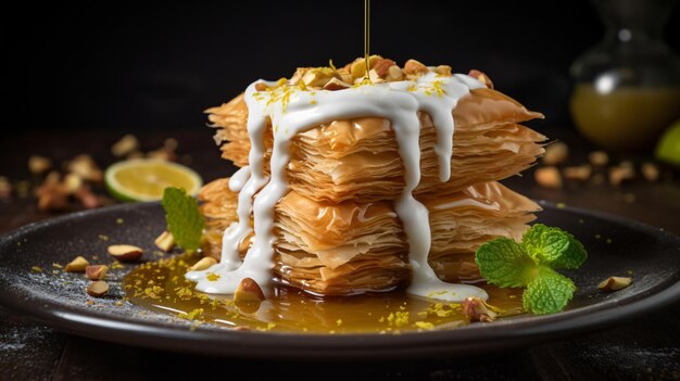 Baklava com chuva