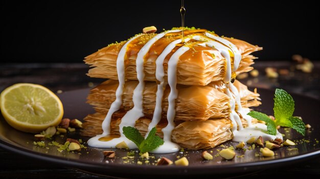 Baklava com chuva