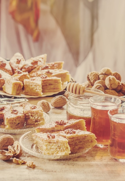 Baklava Honig und Tee