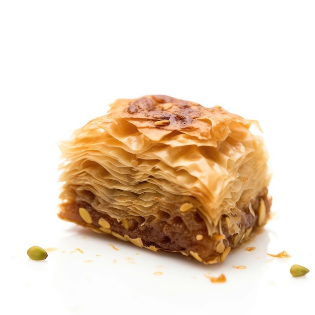 Baklava isoliert auf weißem Generativer KI