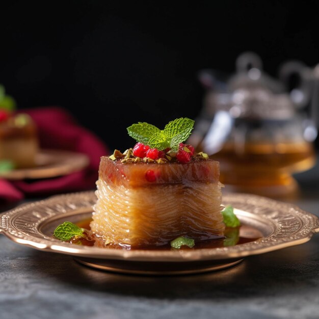 Baklava, postre tradicional turco con nueces de caju