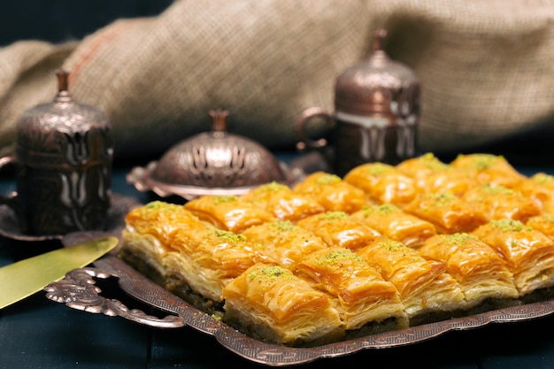 Baklava turco da sobremesa do Ramadã