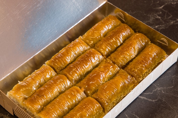 Baklava turco tradicional delicioso