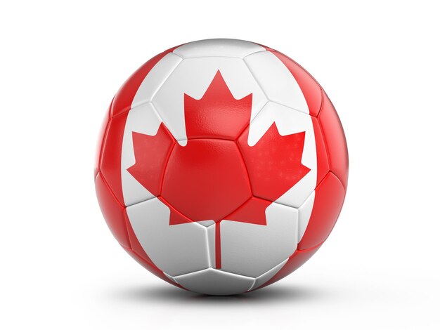 Balança de futebol da bandeira do Canadá