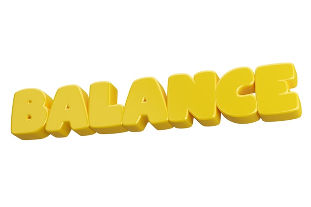 Balance 3D-Worttext