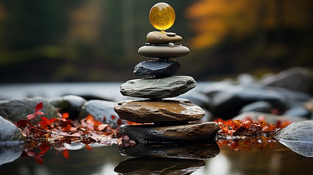Balance-Meditationsstein, der Harmonie findet
