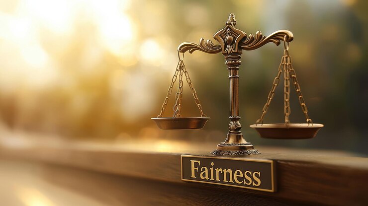 Balanceando la equidad Las escalas de la justicia con la equidad Inscripción que simboliza la igualdad ética y el equilibrio social