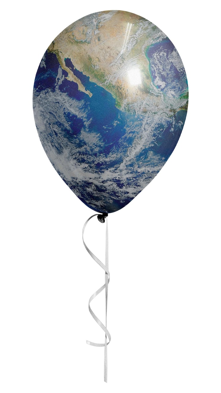 Foto balão da terra adesivo png planeta fundo transparente