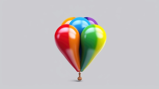 Foto balão de ar colorido hd 8k fundo papel de parede imagem fotográfica