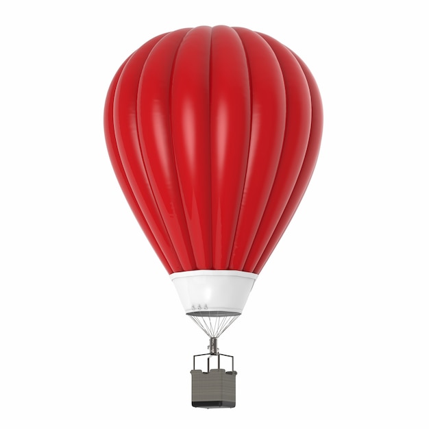 Balão de ar quente de renderização 3D isolado no branco