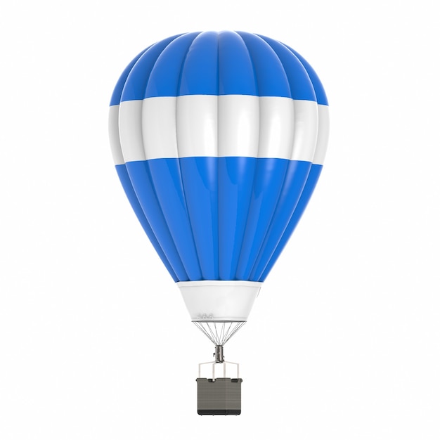 Balão de ar quente de renderização 3d isolado no branco