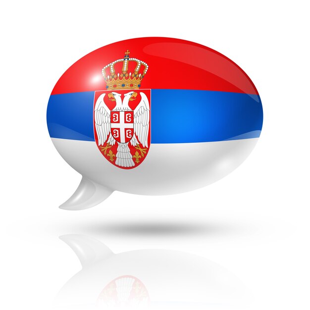 Foto balão de bandeira da sérvia