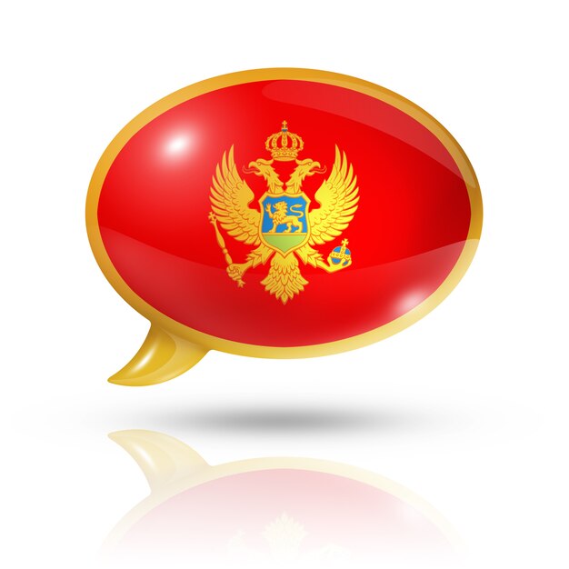 Balão de bandeira de Montenegro