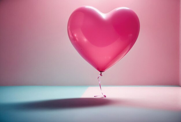 Foto balão de coração rosa