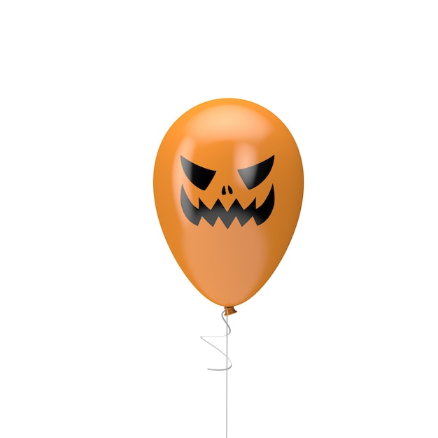 Balão de Halloween com cara assustadora feliz halloween decotation d render