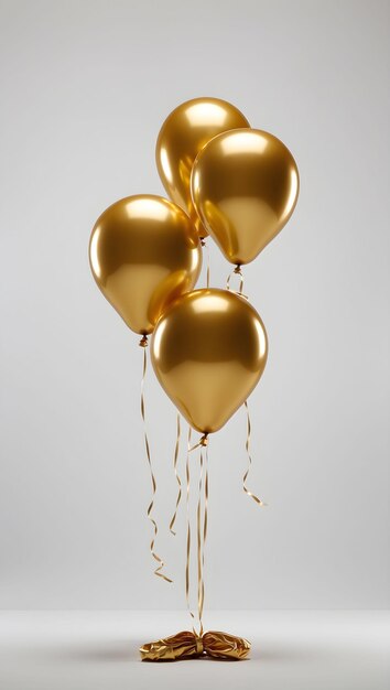 Foto balão dourado de férias para o seu projeto