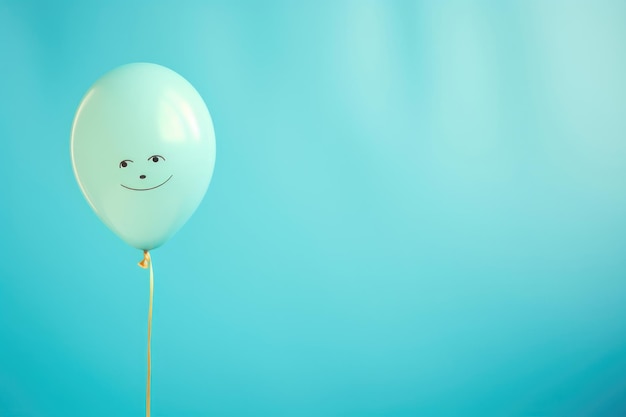 Balão para Blue Monday em fundo pastel com espaço para cópia