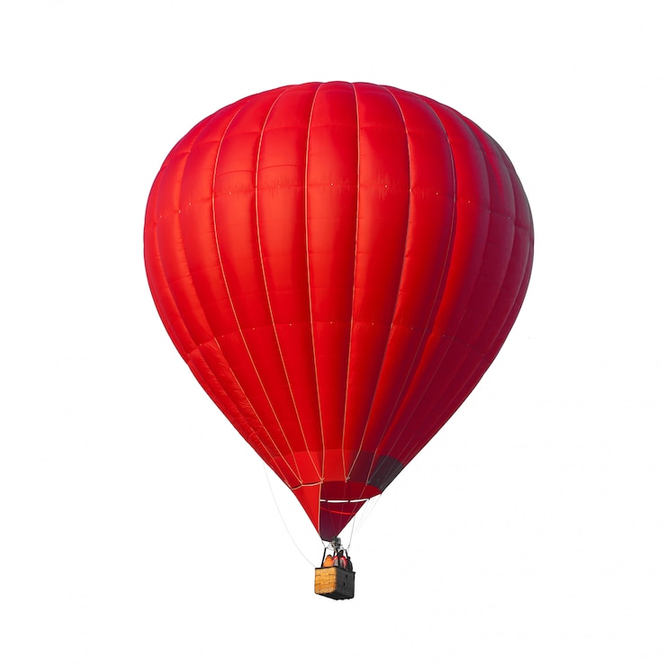 Foto balão vermelho de ar quente