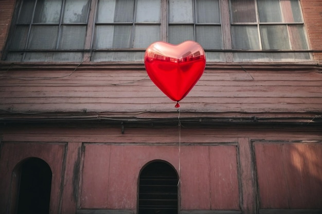 Balão vermelho em forma de coração para o Dia dos Namorados simbolizando a coisa mais grande da vida, que é o amor.