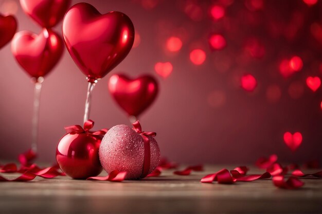 Balão vermelho em forma de coração para o Dia dos Namorados simbolizando a coisa mais grande da vida, que é o amor.