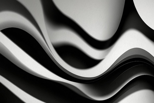 Balc abstracto y fondo blanco con olas