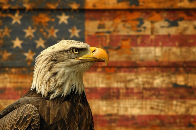 Bald Eagle amerikanische Flagge Staaten generieren Ai