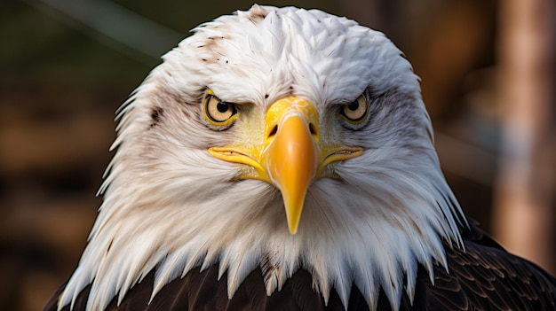 Bald eagle haliaeetus leucocephalus in der Nähe