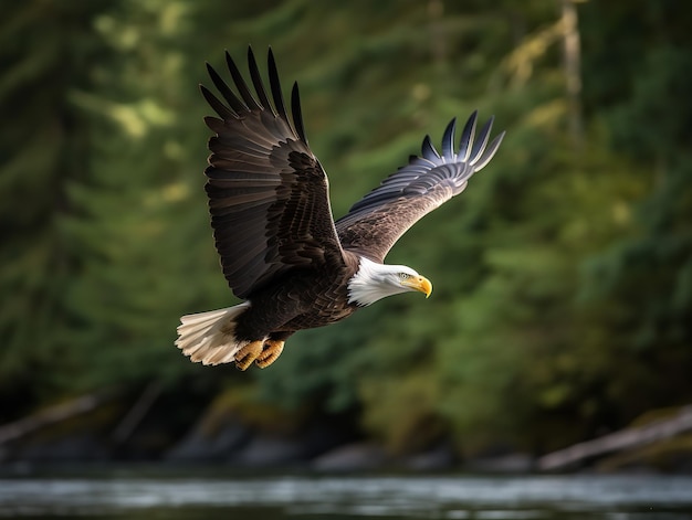 Bald Eagle39s Domínio Soberano dos Céus Selvagens