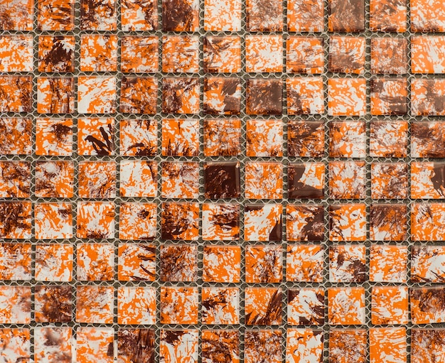 Foto baldosa marrón para piso con patrón geométrico de mosaico abstracto