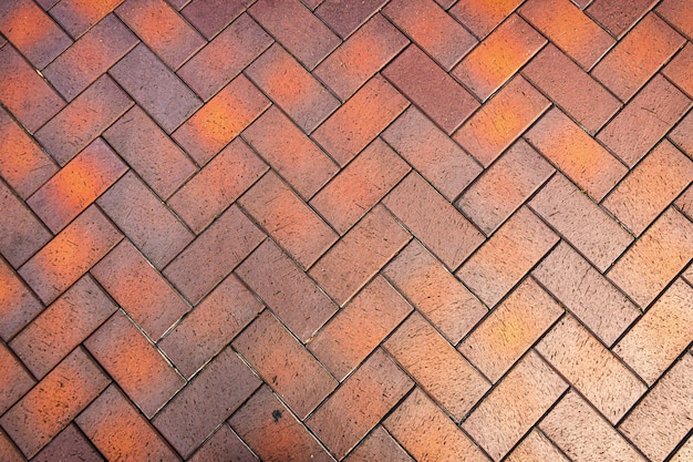 Baldosas clinker cerámicas rojas, preciosas y rectangulares para patio o acera