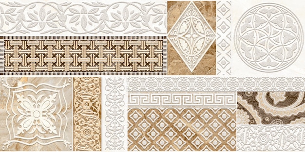 Las baldosas proporcionan una textura agradable para elementos de diseño arquitectónico, decoración interior y obras de arte de fondo