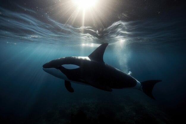 Baleia oceano debaixo d'água Gerar Ai