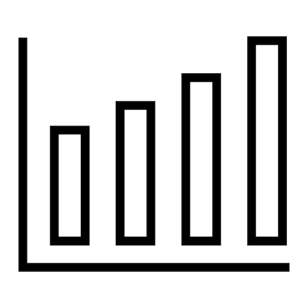 Foto balkendiagramm-wertvektor-symbol