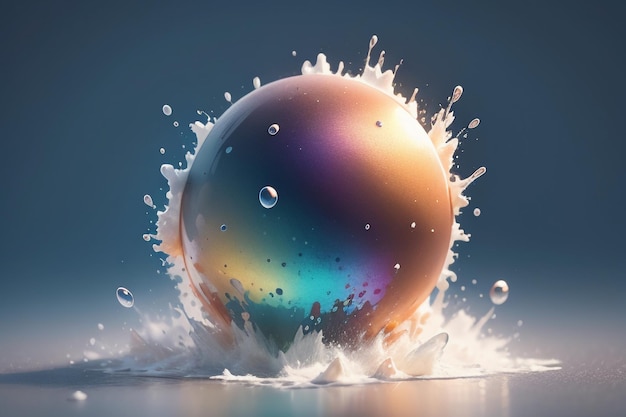 Ball fallender Splash-Spezialeffekt-Tapetenhintergrund