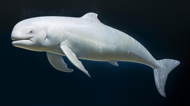 Foto la ballena blanca en el agua