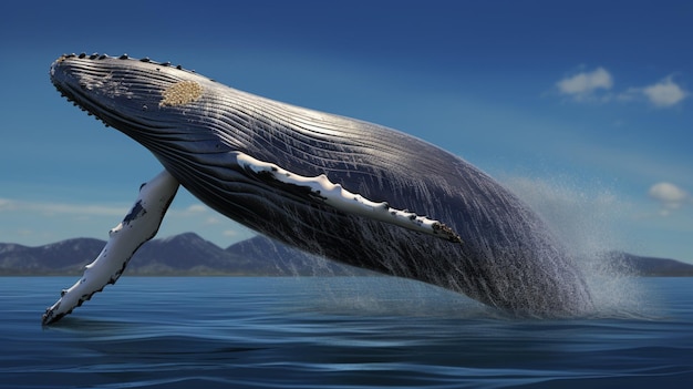 Ballena jorobada Megaptera novaeangliae violando la AI Generativa