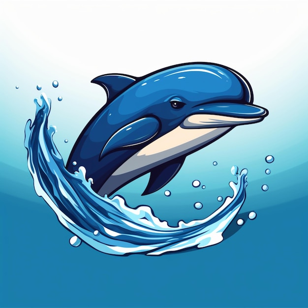 ballena logo de dibujos animados