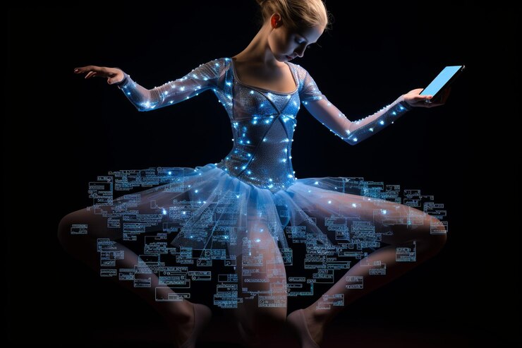 Foto ballet binario conectado con la tecnología foto