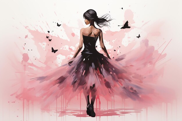 Ballet chica vector AI generativo