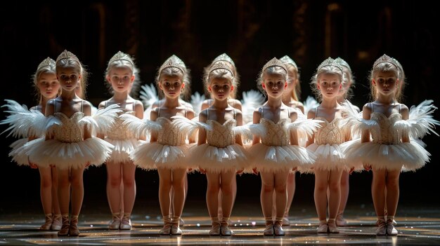 Foto ballettvorstellung mit osterthema, die eine wunderschöne szene veranschaulicht