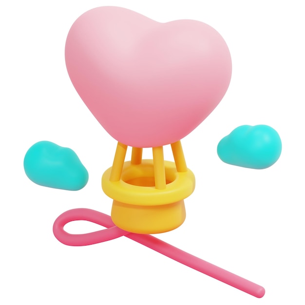 ballon 3d-render-symbol-illustration