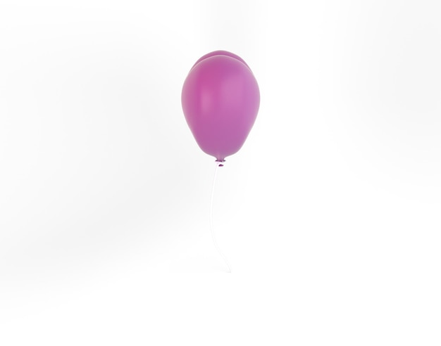 Ballon-Seitenansicht mit weißem Hintergrund