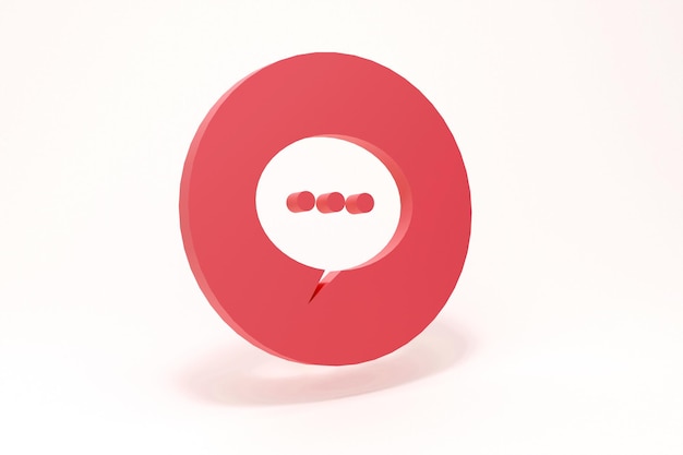 Ballon-Sprechblase Chat 3D-Darstellung
