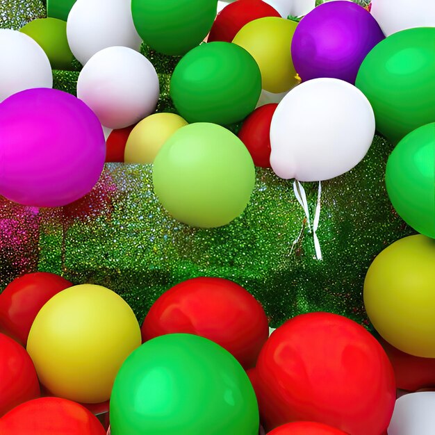 Ballon Weihnachten Geburtstag Weihnachten glücklich grüner Baum Glanz