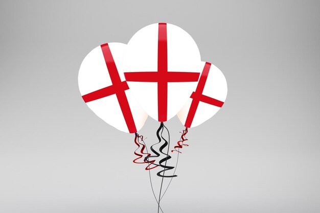 Ballons mit England-Flagge