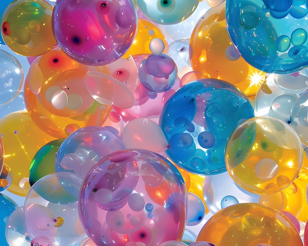 Balões coloridos em um festival