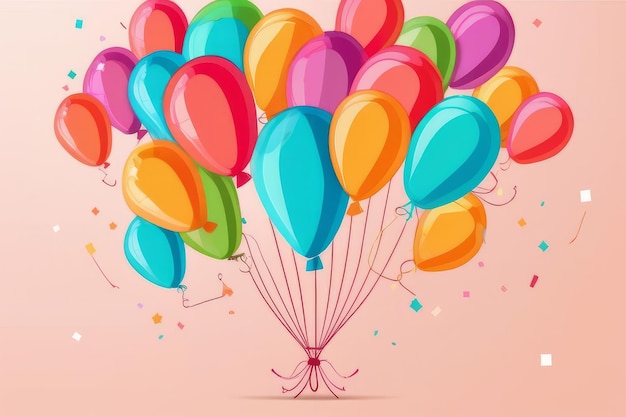 Balões coloridos iluminam as festas de aniversário