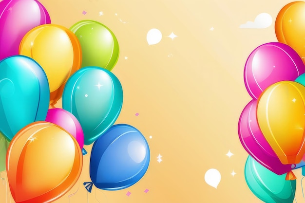Balões coloridos iluminam as festas de aniversário