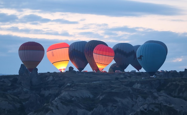 Balões de ar quente nos vales da Capadócia