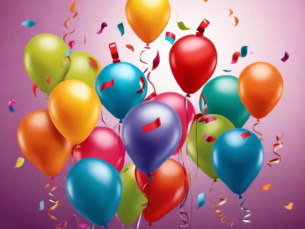 Balões de feliz aniversário.